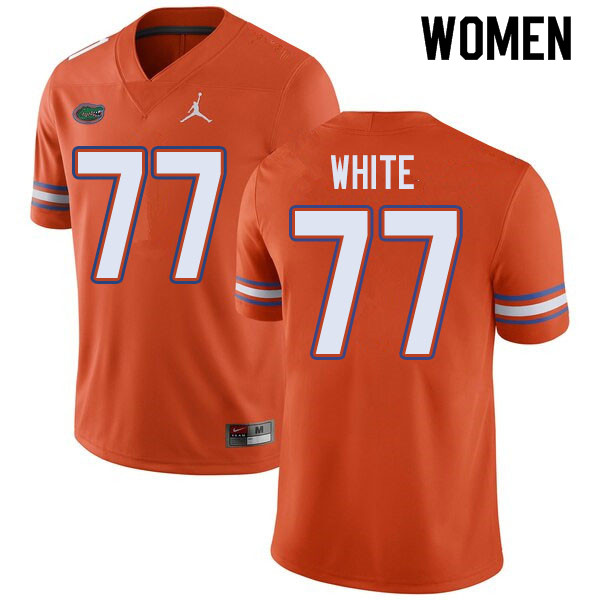 Jordan Brand Women #77 Ethan White Florida Gators College Football Jerseys Sale-Orange